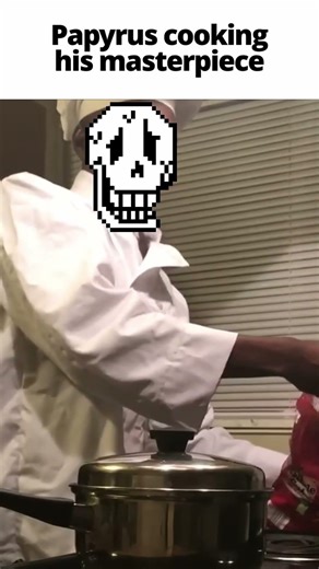 Papyrus cooking his masterpiece