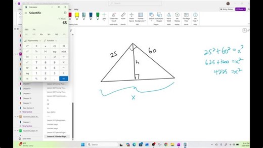 Geometry Lesson 9.3 Similar Right Triangles