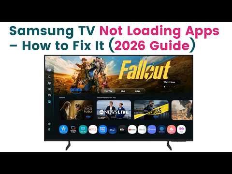 Samsung TV Apps Not Loading or Opening Fix Black Screen & Smart Hub Issues 2026 Working Guide