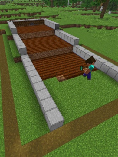 three layered automatic Minecraft crop farm for bigginers#farm #crops #minecraft