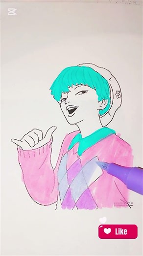 Baby Saja😻✨ Brilliant Min Star K Pop Demonhanters #shortsfeed #drawing #trending #kpopdemonhunters