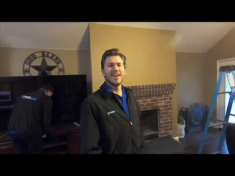 Mounting a Sony 75inch Tv above the fireplace with all the wires HIDDEN by Dreamedia