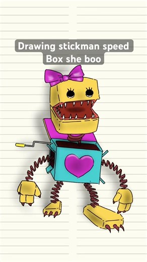 Drawing stickman speed Box she boo #art #drawing #poppyplaytime #howtodraw #sketch #viralshort