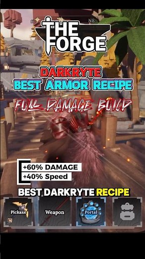 The BEST Darkryte Armor Recipe in The Forge! ⚔️ Full Damage Build #roblox #theforge #theforgeroblox