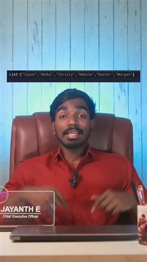 Jayanth E | Python Series Epi- 24| list sort #python #programming #programming_language #java #c #coding #dsa #algorithm #instagram #ai #py #students... | Instagram