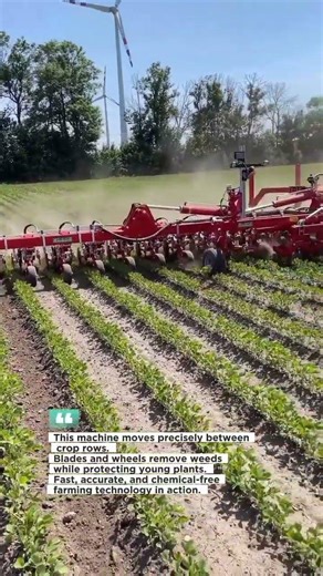 Smart Farming Machine Cleans Crop Rows Fast #agriculture #farming #machinery