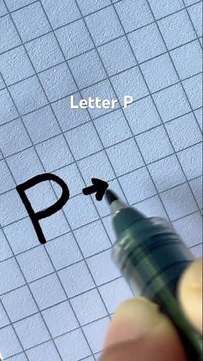 How to write Capital Letter P in Cursive