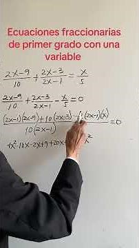 First-degree or linear fractional equations with one variable.