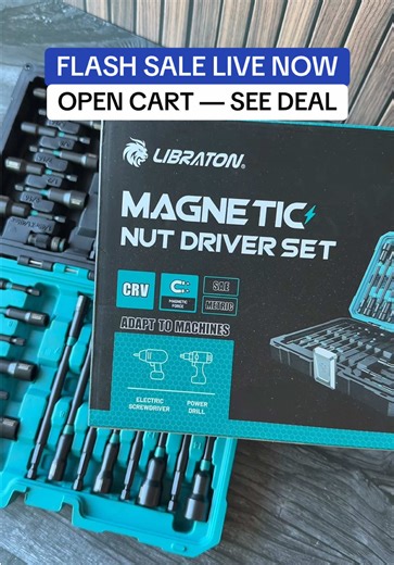 This magnetic nut driver set is a must have for any toolbox 🔧🧰 Perfect for drills and quick installs with multiple sizes ready for the job. #tiktokshopholidayhaul #TikTokShopCreatorPicks #toolkit #diytools #garagegear SHOP OFFERS MAY CHANGE PROMO SUBJECT TO AVAILABILITY