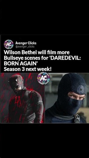 Wilson Bethel returns to film more Bullseye for Daredevil Season 3!🎯💀#Daredevil #Bullseye #BornAgain