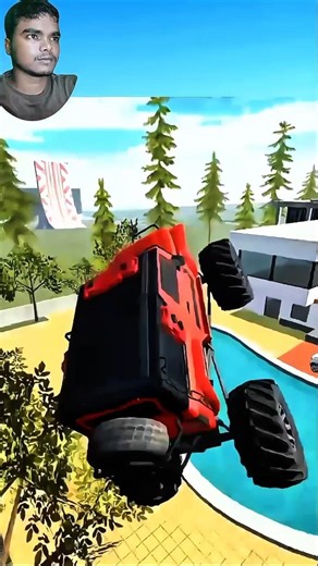 Tree monster truck best jump #carjumping #automobile #gaming #carracing