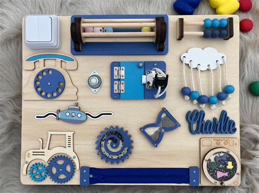 Montessori Busyboard Activity Sensory Educational Nursery SEN Personalised Gift Ideas. - Etsy UK