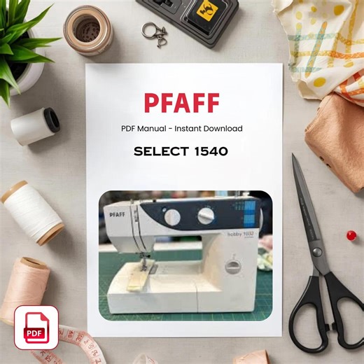 PFAFF Select 1540 Sewing Machine Manual - PDF Download - Instruction Book User Guide - Etsy UK