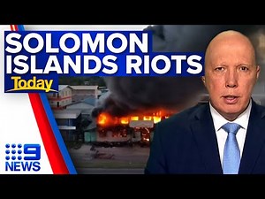 Australia sending troops to help with unrest in Solomon Islands | 9 News Australia