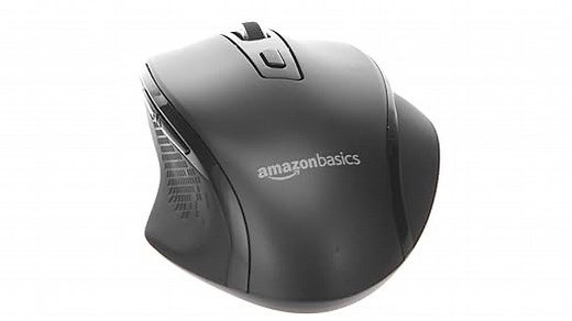 Amazon Basics Ergonomische kabellose USB Maus - DPI einstellbar - Schwarz