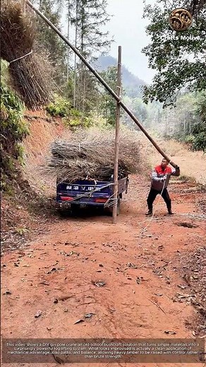 DIY Gin Pole Crane Build Your Own Heavy Lifter in Minutes: Bushcraft Engineering Lifting Logs