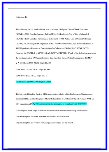 ACQ 202 Module 4 Exam Part II Developing the System Questions and Answers 100 Pass1852 636x882