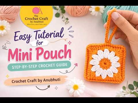 Easy Crochet Mini Pouch Tutorial. Beginner Friendly. Step By Step