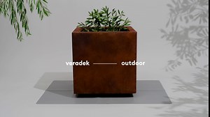 Veradek Metallic Series Corten Steel Rectangular Window Box Planter, 36''