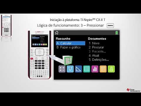 Iniciação à Plataforma TI-Nspire CX II-T (Calculadora e Software de computador, incluindo modelos)