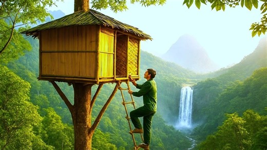 7.3K views · 106 reactions | Survival Treehouse in the Clouds #cooking #forest #reel #Amazing #survival #bushcraft #fblifestyle #camping #asmr | Tanvir | Facebook