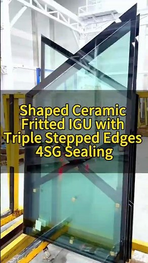 Mastering Complex Geometry: Shaped Ceramic Fritted 4SG Glass with Triple Stepped Edges.