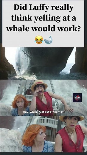 Luffy vs the Giant Whale Scene 😂🐋 #OnePiece
