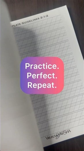 Copperplate Calligraphy Practice Pad | Perfect Your Strokes #visualsbyvarsha #calligraphy