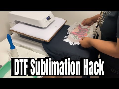 DTF Sublimation Hack For Dark Shirts using HTV and Cricut
