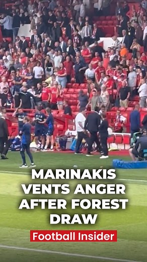 58K views · 82 reactions | 郎 퐅퐔퐌퐈퐍퐆 - Watch as Evangelos Marinakis lets out fit of rage moments after shocking on-pitch bust-up with Nuno Espirito Santo - he's lost his head here. | Football Insider | Facebook