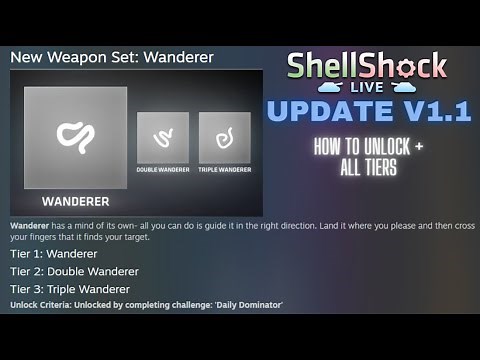 ShellShock Live | Update v1.1 - Wanderer - All Tiers + Daily Dominator Achievement