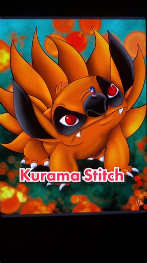 Kurama Stitch Fusion Art Tutorial