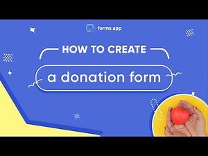 How to create a donation form