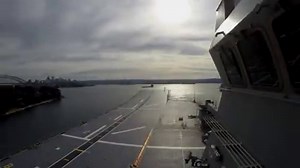 23K views · 737 reactions | #AusNavy watch HMAS Adelaide (III) leave the dry-dock in Sydney to commence sea trials, after completing maintenance on her propulsion pods. | Royal Australian Navy | Facebook