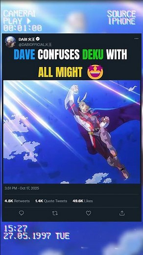 DAVE CONFUSES DEKU WITH ALL MIGHT 🤩 | #animeedit #myheroacademia #anime