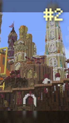 The Top 5 Whimsical Ways I Travel My Mega Base #minecraftshorts #minecraftbuilding
