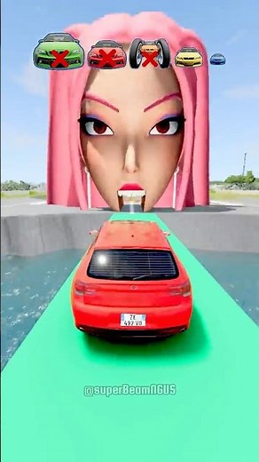 Big Car & Mini Car vs Mira Challenge! Who Win? 🚗💥 | BeamNG.drive
