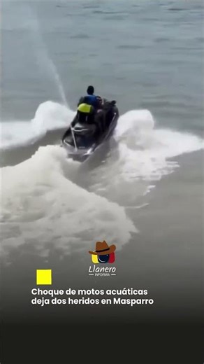 Choque de motos acuáticas deja dos heridos en Masparro