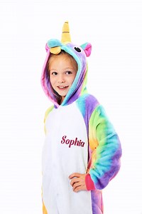 Custom Kids Fluffy Rainbow Unicorn Personalized Onesie, Made to Order - Etsy