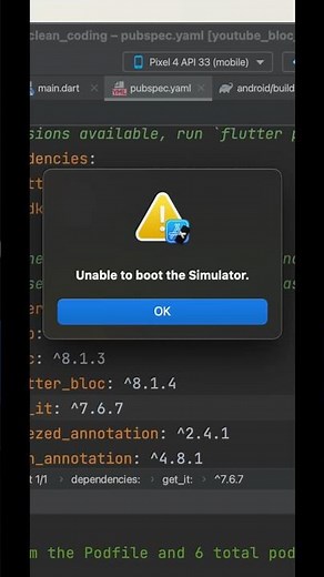 Unable to boot the simulator error on Flutter & XCode #xcode #flutter #simulator