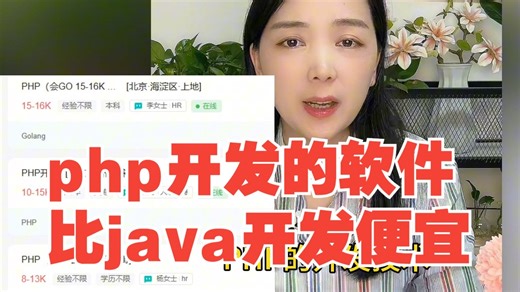 为什么php开发的软件比java开发的软件便宜？做软件选什么开发语言？