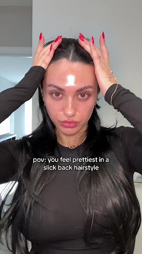 Love me a half up half down slick back pony 🎀 | Slick Back Hairstyle