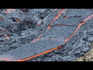 FLUID BASALT LAVA FLOWS can extend tens of km from erupting vent