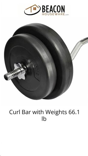 Curl Bar with Weights 66.1 lb