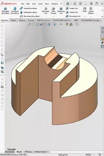 Engineering Drawing Exercise | Third View Construction and 3D Object. Exercise 3.01.02b