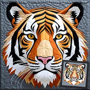 Tiger FPP Quilt Pattern: Modern FPP • Animal Patchwork Quilt Block • FPP Vorlagen (30x30/60x60 Inches) - Etsy Australia