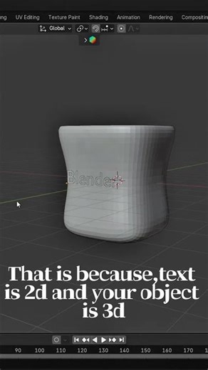 How to make text 3d -- Blender tutorial #blender3d #like #blender #3dmodeling #animation #bridge #c