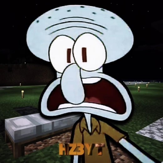 Squidward in Minecraft 🤯 #shorts #spongebob #edit