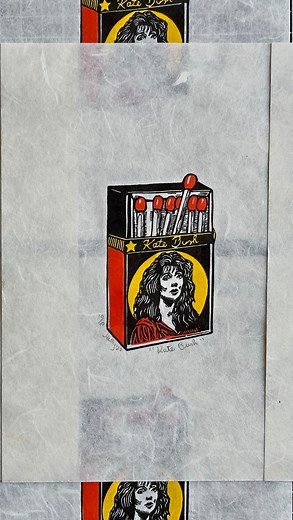 18K views · 113 reactions | Kate Bush Matchbox Linocut Print  This...