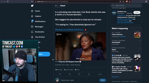 59K views · 1.7K reactions | Progressive Democrat Says She Was Victim of FORCED ABORTION In Shock Interview, Cori Bush Speaks Out | Tim Pool | Facebook